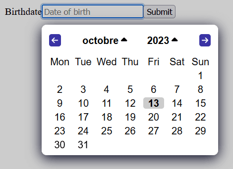 Cover Image for Date picker React.js / Next.js