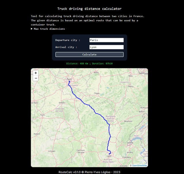 Cover Image for Truck Driving Distance Calculator
